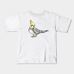 Bird - Cockatiel - Pied Kids T-Shirt